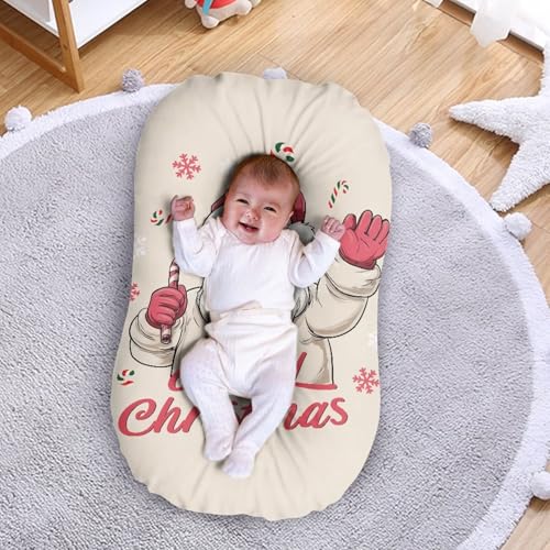 Image of ZOUTAIRONG Merry Christmas Sheetsack Bassinet Sheets Neutral Unisex Fitted Baby Bassinet Sheets Set for Standard Bassinets for Baby Boys or Girls