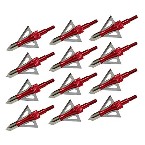 Vkeda 20 Inch Carbon Crossbow Bolts 12 Pack And 12 Pack Hunting Broadheads Kit, Carbon Crossbow Arrows For Hunting And Outdoor Practice (Red) #TOP2