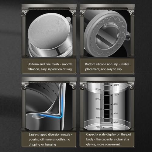 Séparateur de graisse d'huile en acier inoxydable durable pour vos fritures