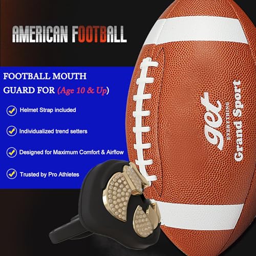 LeCool Football Mouth Guard with Connected Strap- 3D Beast Chrome Adult and Youth Mouth Guard-Mouth Piece for Sports for Maximum Air Flow and Teeth Protection (Black, with Diamonds) - Thumbnail 2