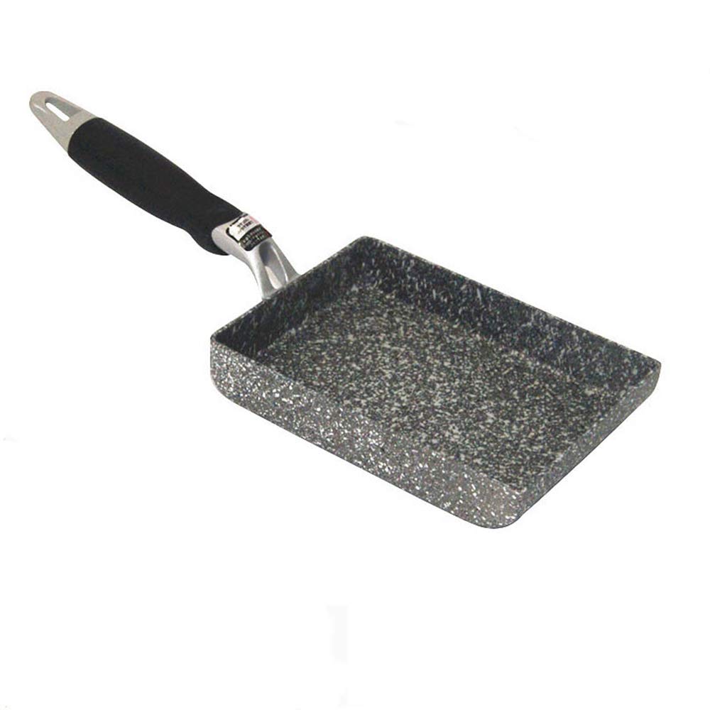 Mini Omelette Pan Non-stick, Induction Compatible Bottom, Granite Frying Pan with Stone-Derived Coating, Rectangle Frying Pan, for Kitchen, Camping, Hiking
