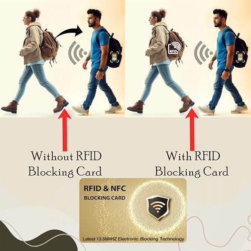 SaiTech IT RFID Blocking Cards Protect Your Entire Wallet, Purse, and Cards from NFC Contactless Theft Wallet for Men & Women - WG Golden (5 Pcs Golden)3