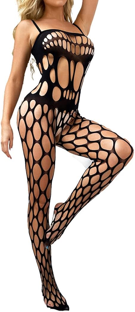 Eyret Fishnet Bodystocking Mesh Fishnet Bodysuit Party Babydoll Lingerie Fisnet Lingerie Rave Bodysuit for Women and Girls: Clothing, Shoes & Jewelry