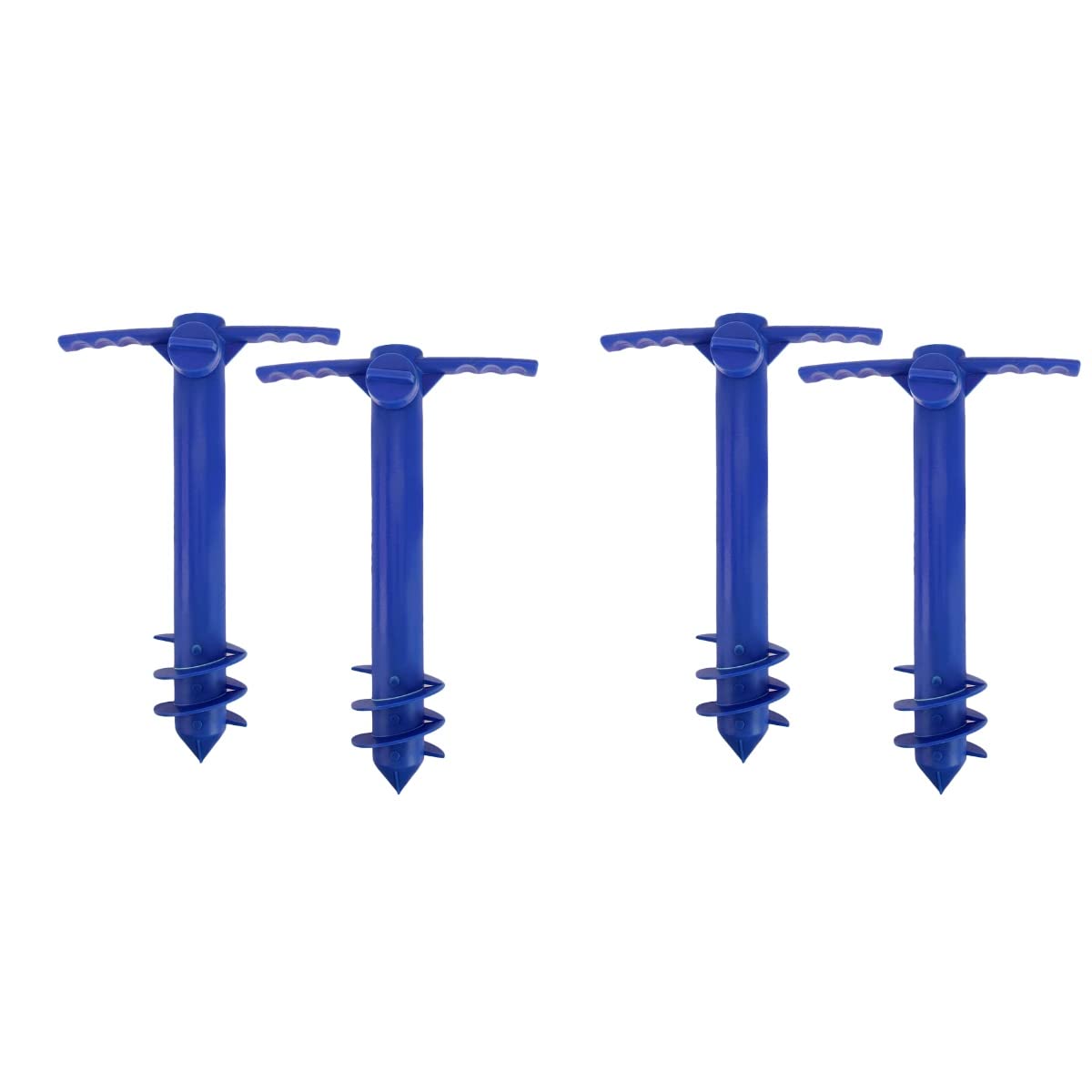 YARNOW Beach Umbrella Sand Anchor: 4pcs Heavy Duty Outdoor Umbrella Screw Base Holder Stand to Resist Winds