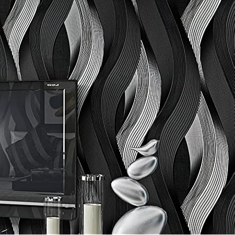yaretzy 3D Wave Stripe Wallpaper Cover