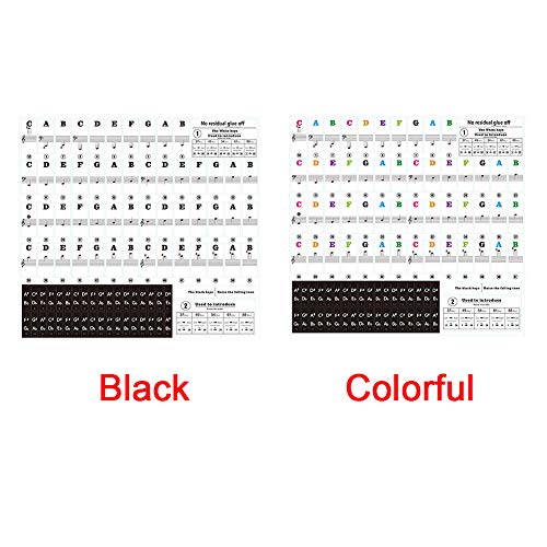 DASNTERED Piano Keyboard Stickers, 37/49/54/61/88 toetsen Muziek Piano Keyboard Stickers, Transparante en Afneembare… - Image 8