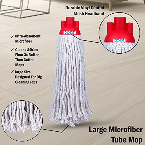 DICHOT-Round-Mop-Cotton-Refill-Replaceable-mop-Head-Red-300-GM-Pack-of-3