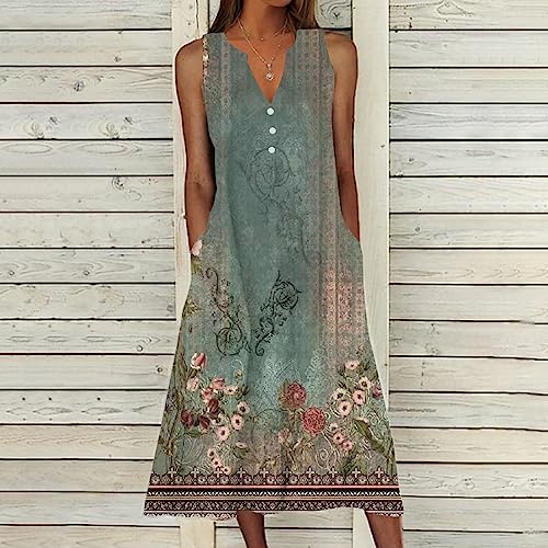 Dresses for Women Summer Fall Sleeveless Slip Vneck Long Dresses Women 2025 Fashion Regular Fit Y2K2