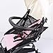 Baby Stroller Bumper Bar Iron Pipe Comfortable Silicone Handle Adjustment Angle Disassemble Crossbar Accessories