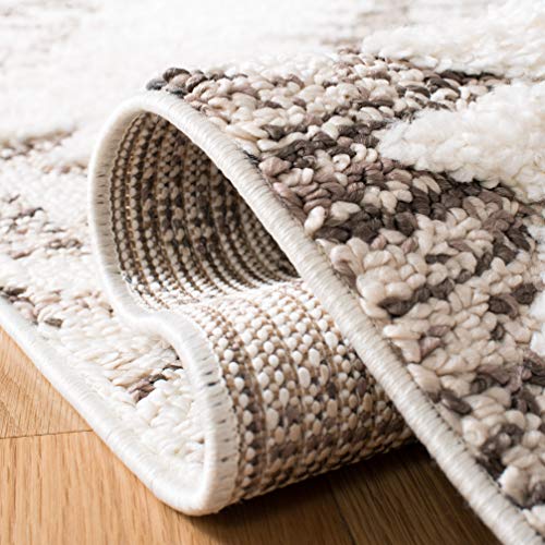 Tapete decorativo rectangular 9 x 12 pies Ivory/Brown miniatura 6