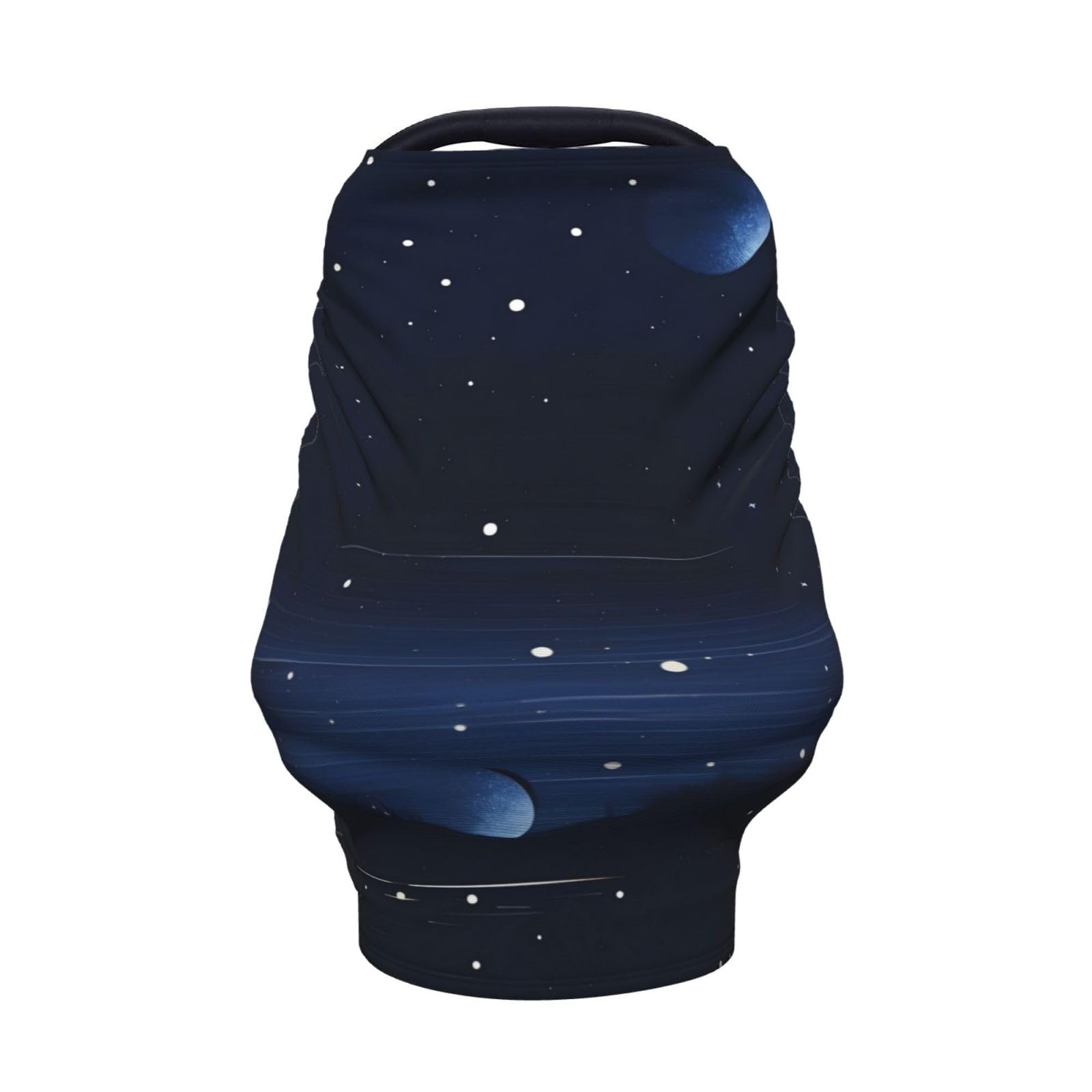 XZDHYZ Dark Blue Night View Versatile full-print Stroller Chair Cover/Nursing Cover, specially designed for your baby, Black