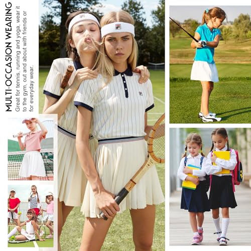 Bezioner Girls Tennis Skirt A-Line Pleated Skirt With Shorts Pocket Skort For Golf Athletic thumb #5