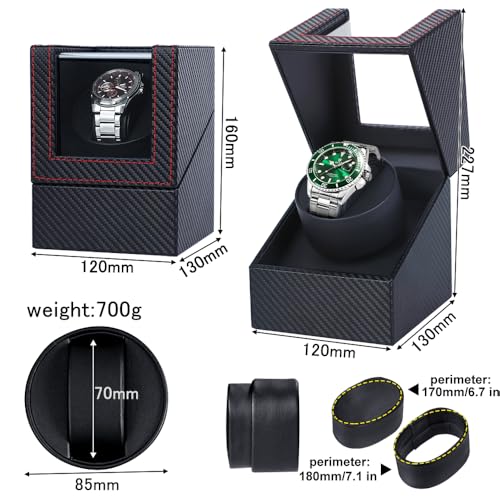 automatic watch windersingle watch winder for women39s and men39s watcheswatch shaker with japanese quiet motorbattery powered or ac adapter