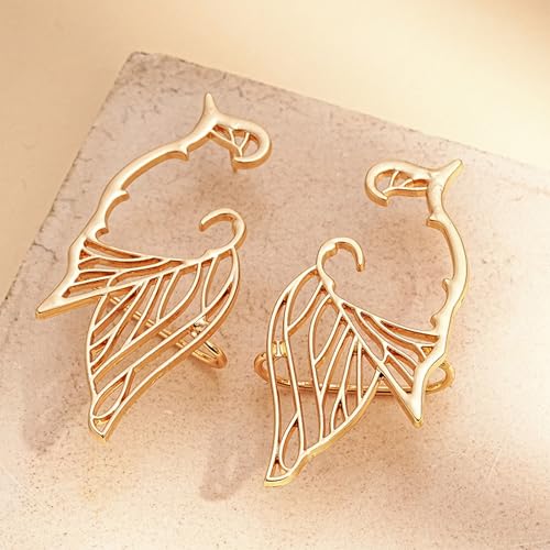 Volare Elf Ear Cuffs for Women Fairy Earrings Hollowed Butterfly Clip on Cartilage Earrings Elven Cuffs Cosplay Costume Jewelry for Women3