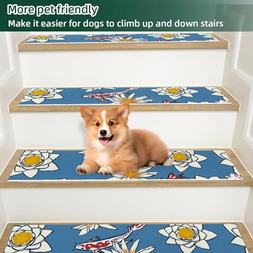 Alfombra autoadhesiva para escaleras interiores con base de seguridad 6