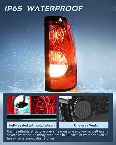 Image of Nilight Taillight Assembly Compatible with 2003-2006 Chevy Silverado