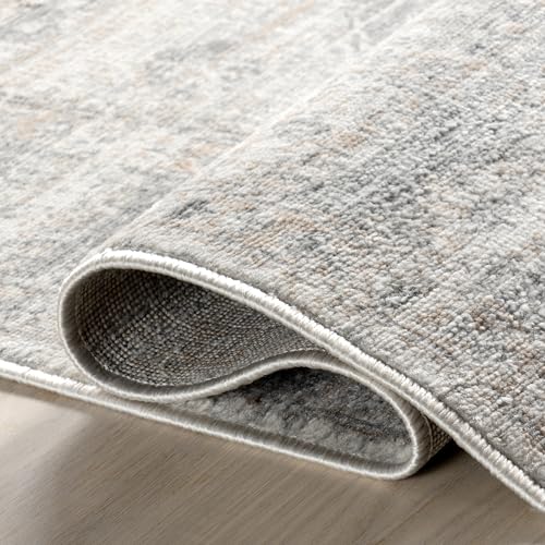 Nuloom Nera Grey/Ivory, 4' x 6', Vintage Medallion, Soft and Cozy, High Traffic, Stain Resistant, Easy Clean, Durable Area Rug for Bedroom, Living Room, Dining Space, Den, Foyer, Entryway by nuLOOM - Image 5