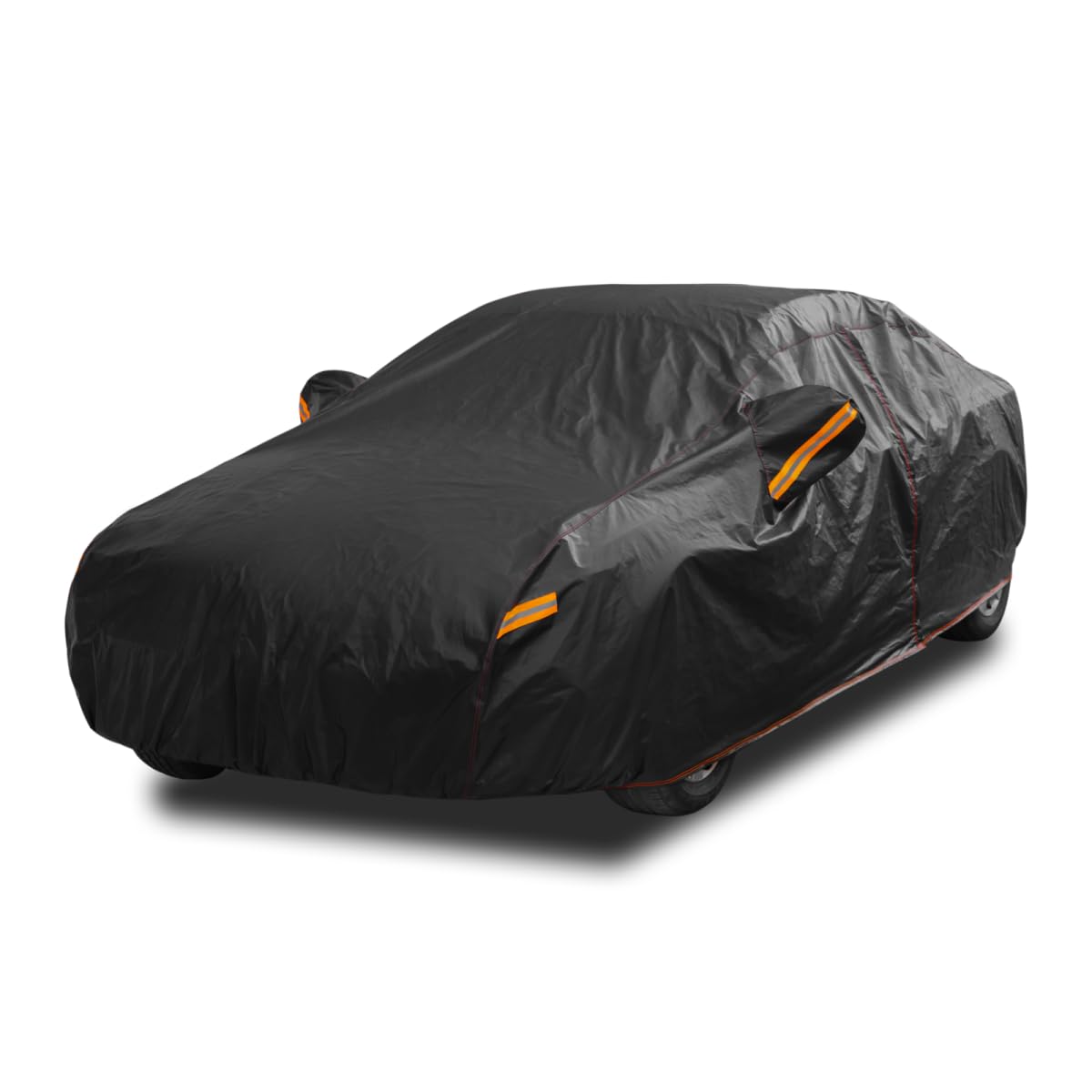 AltoCover Car Cover Waterproof All Weather for Automobiles, Outdoor Full Cover Rain Sun UV Protection with Zipper Cotton, Universal Fit for Sedan (188-193 inch)