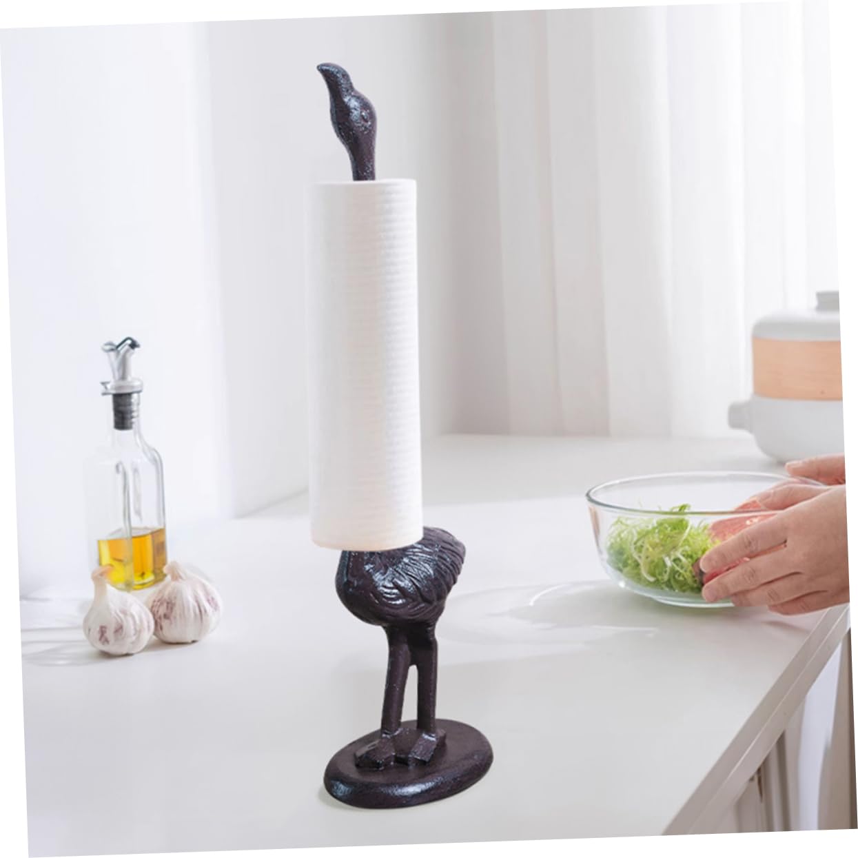 TOPBATHY Portarrollos De Cocina Metal Práctico Cocina Baño Encimera Hierro Robusto