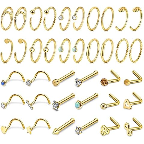 AllerPierce 38-Piece Nose Ring Set Cover