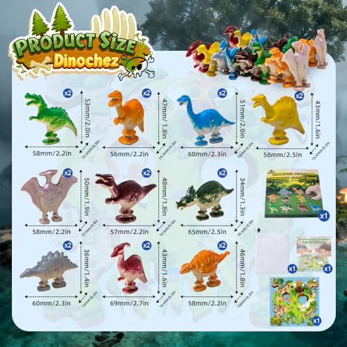 Juego Magnético con 20 Figuras de Dinosaurios de Silicona miniatura 5