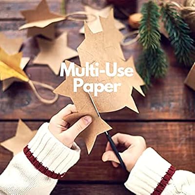 Shinok Brown Kraft Paper Roll - 15 x 33'(400) Brown Wrapping Paper for Packing Moving Small Craft Paper Roll for Gift Wrapping Art Christmas