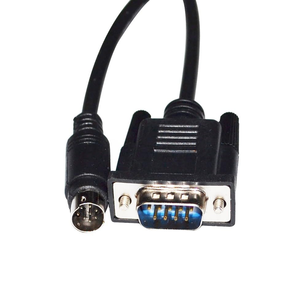 RIKYJIC MD8 8-pin Male to DB9 9-pin Male Cable for Mitsubishi GT11/GT15 Touch Panel with FX3U/FX2N/FX1N Cable GT01-C30R4-8P RS422 Programming Control Cable Data Cable-1.8 Meters