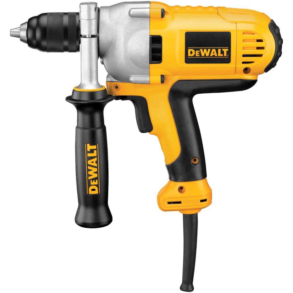 DEWALT Electric Drill, Mid Handle Grip, 1/2-Inch, 10-Amp (DWD215G) , Yellow