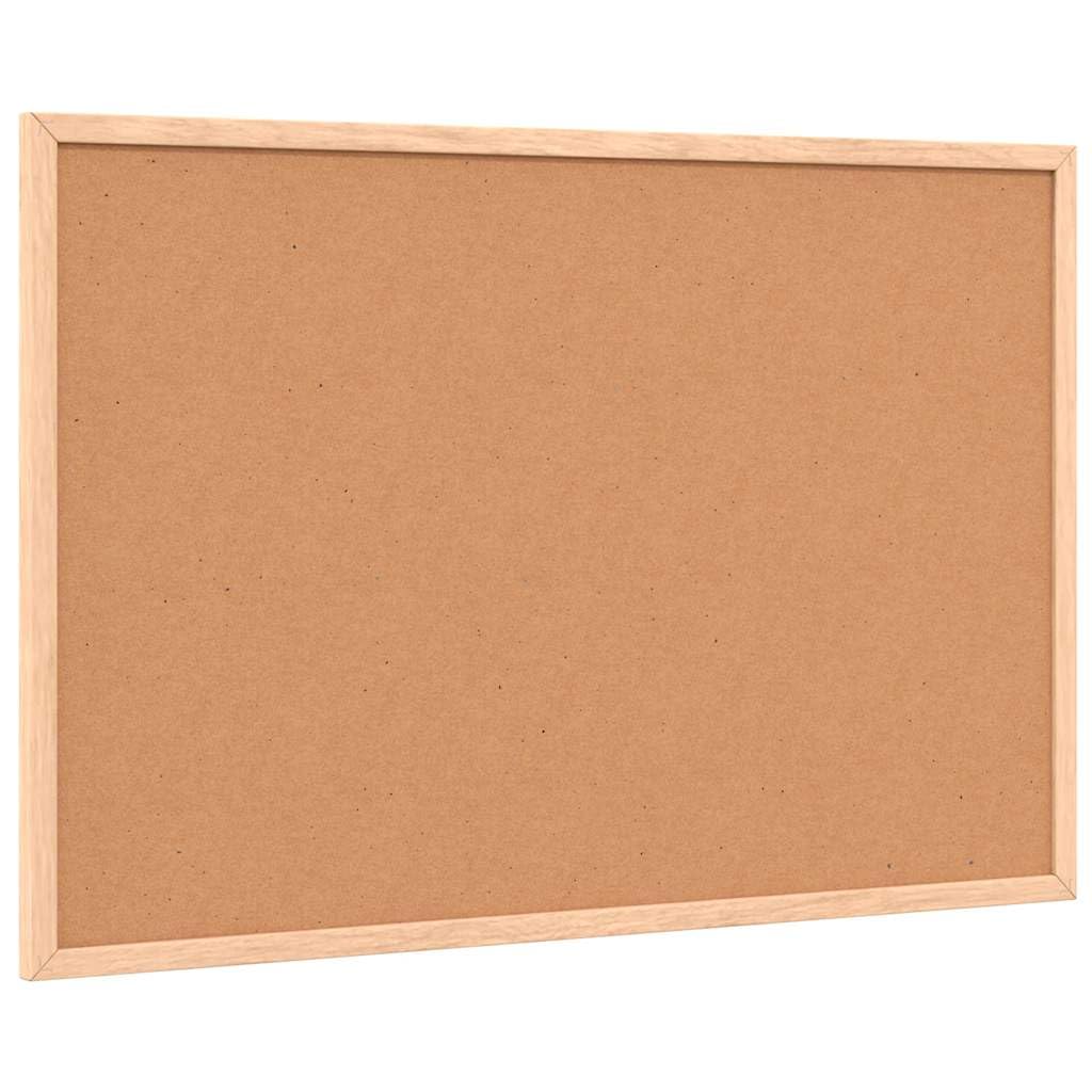 Lavagna in sughero con cornice in legno massello di pino, 60 x 40 cm, bacheca per appunti, per ufficio, casa, scuola, aiuto organizzativo per appunti e promemoria