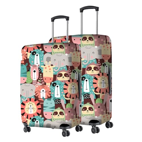 Image of Nasher Miles Polyester Protective Luggage Cover Set of 2 (Small-Medium) - Zoology