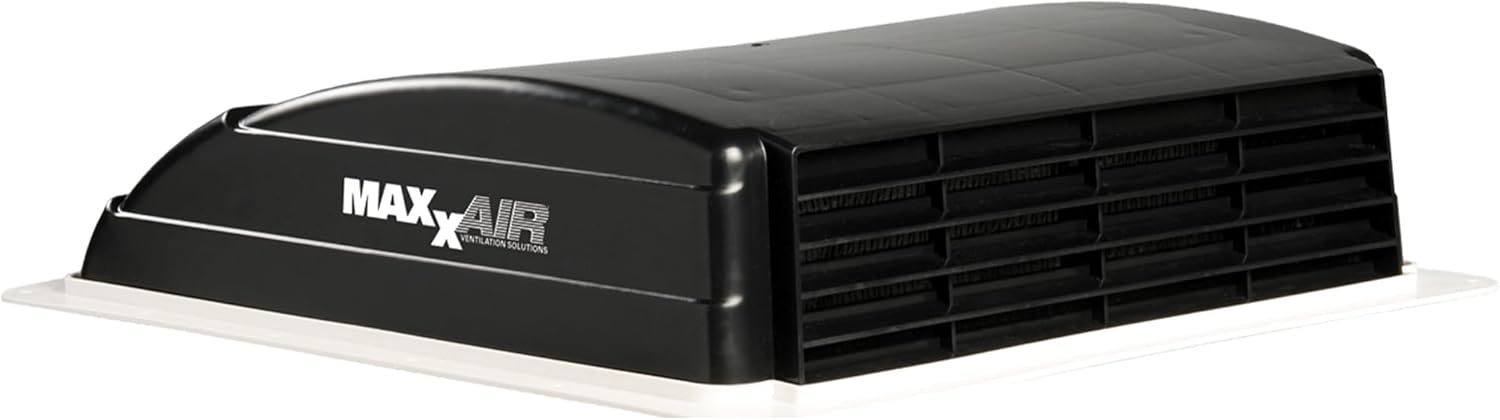 MaxxAir 00-003851 Maxxfan Mini Plus Vent 6 Single Speed Exhaust Fan, Black – Quiet and Energy Efficient RV Ventilation