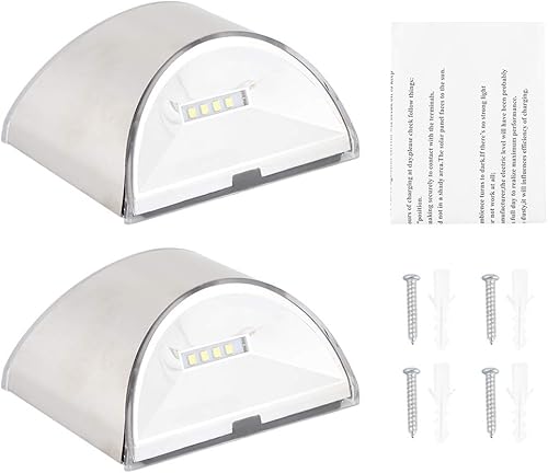 Lámpara de pared solar de acero inoxidable Cerca de seguridad Control de iluminación Escalera de pared exterior Accesorio de iluminación para