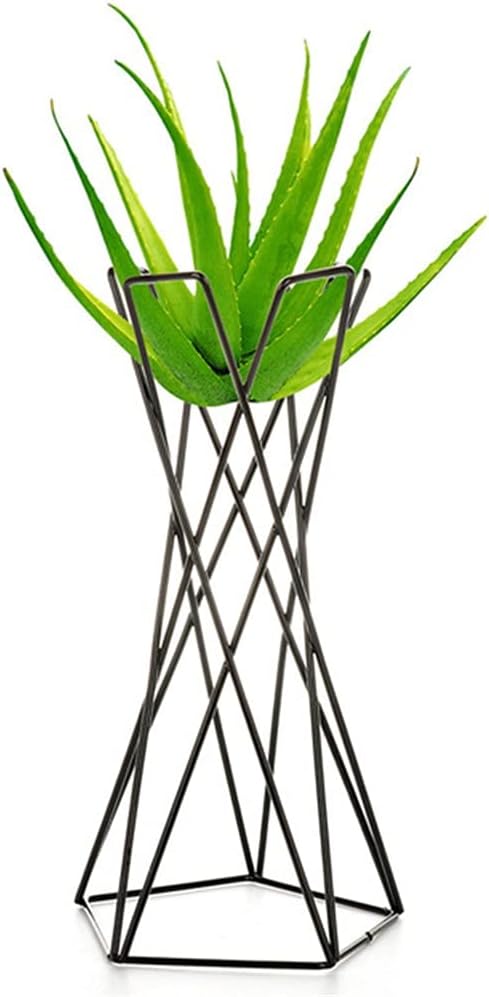 2 Pcflower Racks Plant Containers Geometric Iron Holder for Balcony Indoor Table Decoration