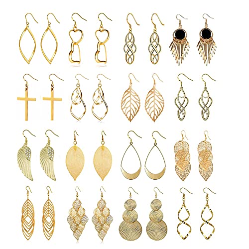 16 Pairs Drop Dangle Earrings for Women Wholesale Earrings Fashion Statement Boho Bohemian Earrings Set