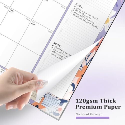 Image of Ospelelf Desk Calendar 2026-2027 Large 22 inchx17 inch Monthly Family Planner Pad with Protective Cover 18 Months Use July 2026 to December 2027 Ditsy Floral