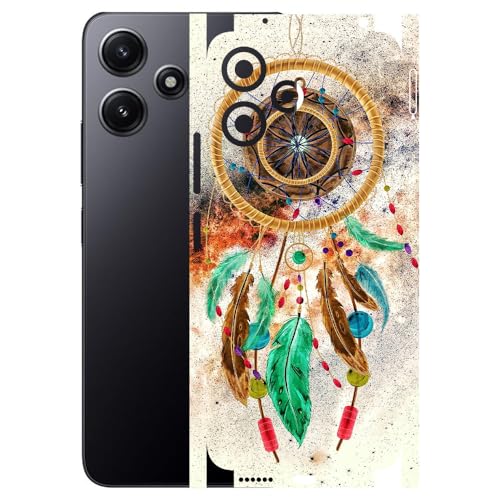 Image of AtOdds - Full Body Back Screen Guard Protector Film - Lamination Wrap Skin Sticker Compatible with REDMI 12 (5G) | Scratchproof Matte Finish (Design - Dream Catcher)