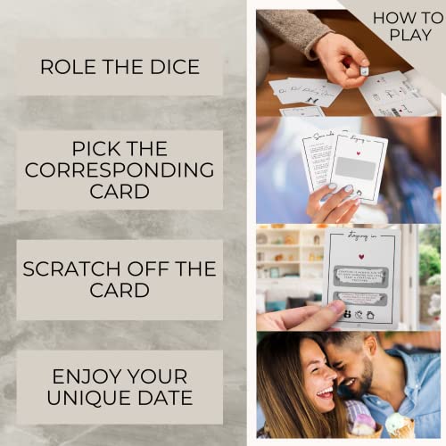 Zicoto 40 Fun Date Ideas For Couples - The Perfect Scratch Off Card Deck Game For Unique Anniversary Date Night Adventures - Great Birthday Gift For Her/Him, Girlfriend, Boyfriend, Husband Or Wife #TOP5