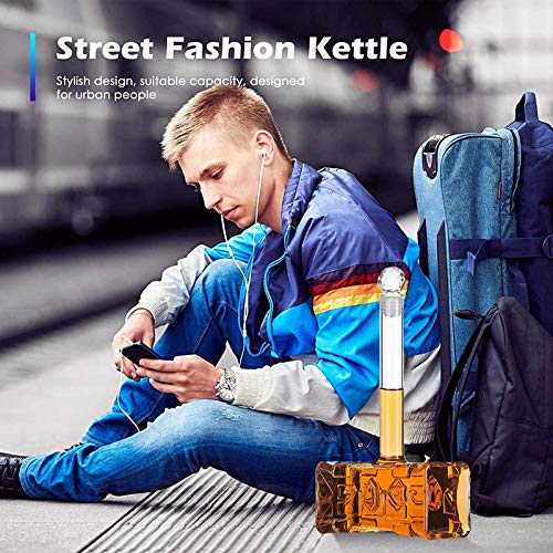 VELIHOME Garrafa de vinho de vidro em forma de martelo de 400 ml para bar, festa, casa