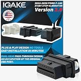 IGAKE Auto Start Stop Eliminator for Ford F-150 2015 2016 2017 2018 2019 2020 Easy Install Memory Module Dual Connector Accessories Turn Off Idle Engine Stop Start System Disabler Plug Play Error Free