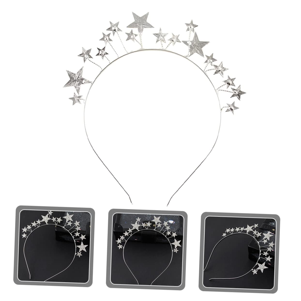 FRCOLOR 4 Pezzi Fascia Per Con Stelle Di Strass Per Donne Fascia Larga Per Da Sposa Fasce Larghe Per