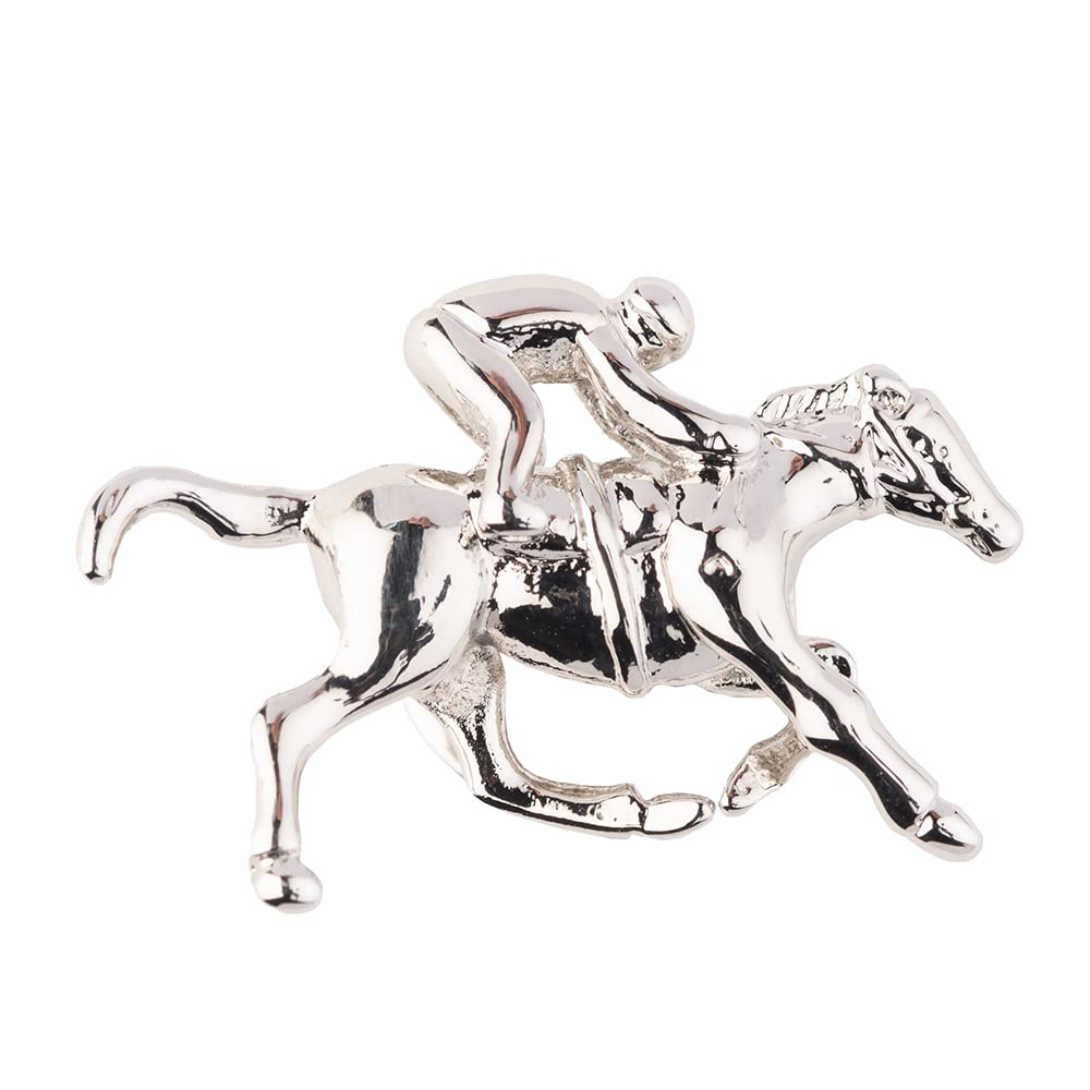 the tie hub Silver Derby Horse with Jockey Lapel Pin For Men-picture-38