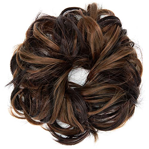 FIRSTLIKE Scrunchy Bun Hair Chignons Hair piece Hair Ribbon Ponytail Extension Messy