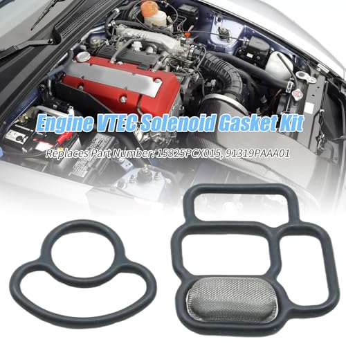 Image of 15825PCX015 Engine Upper Lower VTEC Solenoid Gasket Kit, Replacement for Honda S2000 AP1 F20C AP2 F22C 4-Cylinder Engine 2000-2009