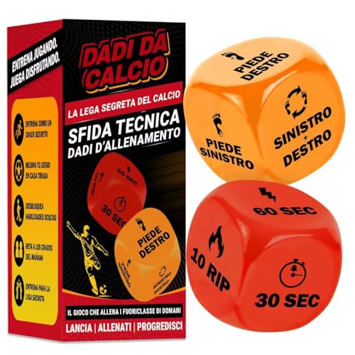 Tomatoys Dadi per Allenamento Calcio (2 pz) | Giochi Sportivi | Allenamento Tecnico Indoor e Outdoor | Accessori Calcio | Gioco di Abilità Divertente
