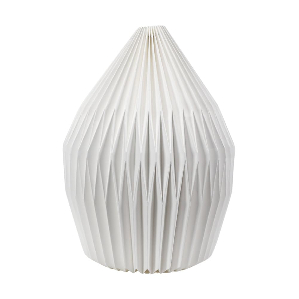 ValueLights | Easy Fit White Geometric Origami Teardrop Paper Pleated Light Shade Living Room Bedroom Lampshade | Shades, Home Décor & Improvement Essential | 295mm Shade Width