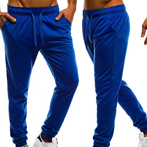 Rawdah_Pantalones Hombre Pantalones De CháNdal De Color Puro para Hombre Pantalones De PantalóN Casual De Trabajo Deportivo Casual De Bolsillo Pantalones De Hombre