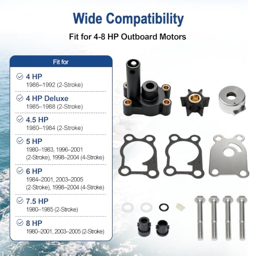 Image of MARKGOO Water Pump Repair Kit 396644 for Johnson Evinrude 4-8 HP Outboard
