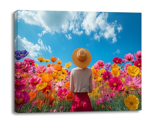 Piy Painting Laminas Decorativas Mar de Flores de Colores Cuadros Decoracion Salon Quadros Decoração Sala Impresiones Sobre Lienzo posters Cuadros Decorativos Dormitorio Cuarto De Baño Cocina 30×40cm