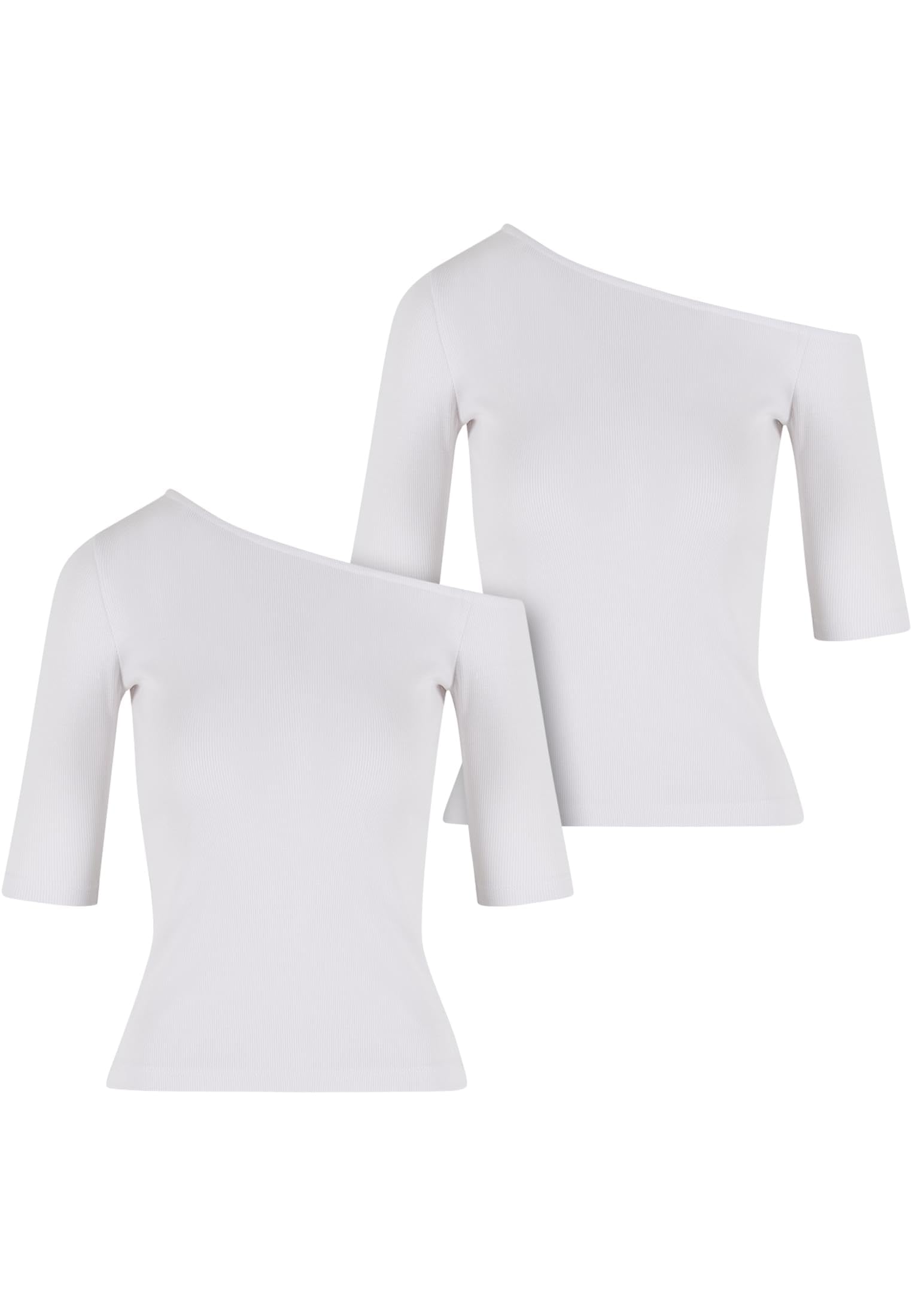 Urban Classics Ladies Organic Asymmetric Rib Tee 2-Pack