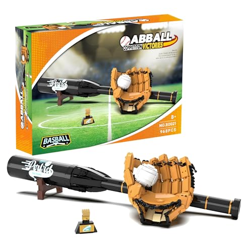 lovlaugh 968Piece Baseball Building Set with Bat, Glove, Ball & Trophy - Interactive STEM Toy for Kids Ages 8+, Buildable Display & Play, Compatible with Major Brick Brands
